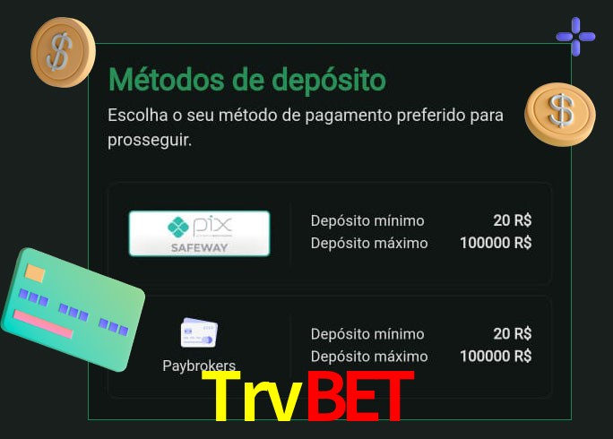 O cassino Trvbet oferece uma grande variedade de métodos de pagamento